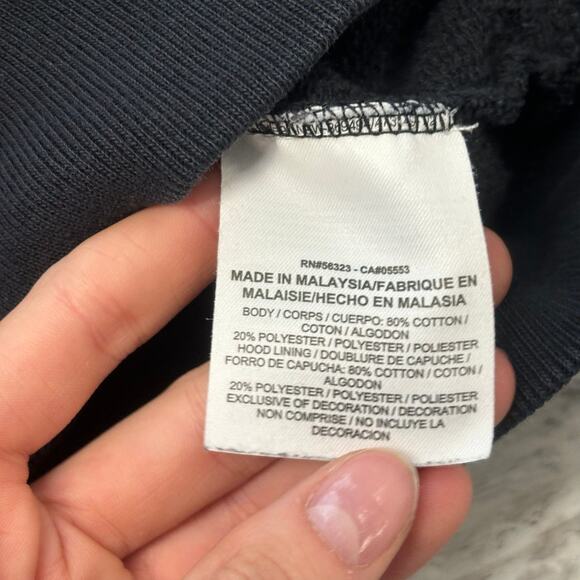 Nike Rally Futura Black Womens Large Club Fleece Full-Zip Mini Swoosh Hoodie - Picture 9 of 9